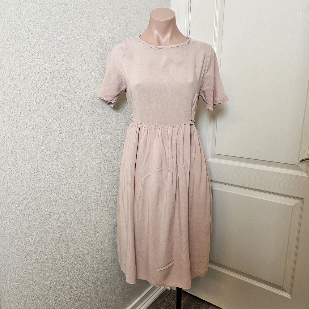 Womens flamingo rayon midi dress Sz S